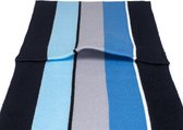 SJAAL MET ZAKKEN BANEN BLAUW VARIATIES | 180 x 24 cm | Made in Holland