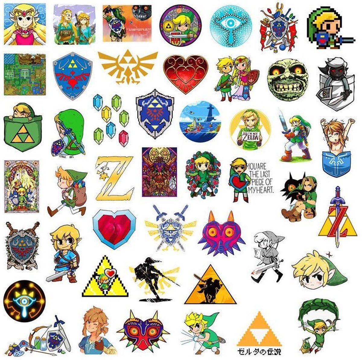 Legend of Zelda stickers Mix 47 stuks Game stickers voor laptop