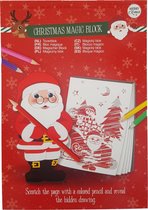 Kerst Toverblok Krasblok kleurboek kinderen Kerst