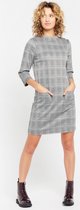 LOLALIZA Mini jurk met ruit - Grijs - Maat 40