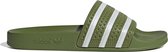 adidas Slippers - Maat 38 - Unisex - olijfgroen/wit