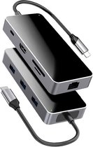 8 in 1 USB C Hub - USB C Adapter - Type-C Kabel naar 4K UHD HDMI Converter - SD en MicroSD - Gigabit Ethernet poort RJ45 - 3 X USB 3.0 - Compatibel: Macbook / Pro / Air / Chromebook / Samsung