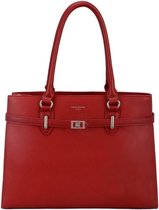David Jones Medium Handtas Dames Handtas- Donker Rood