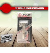 Klassiek Luxe Scheermes Met Vlindersluiting + 5 Rapira Platinum Scheermesjes