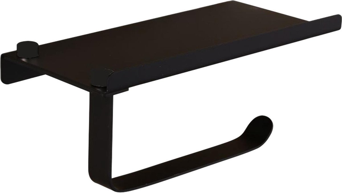 Mawialux toiletrolhouder incl. telefoonhouder - Mat zwart - ML-ACS-3-8915-MZ