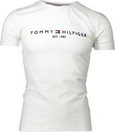 Tommy Hilfiger T-shirt Wit Getailleerd - Maat L - Mannen - Never out of stock Collectie - Katoen