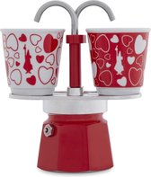 Bialetti Mini Express Cuore met 2 kopjes - 2-kops