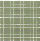0,90m² - Mozaiek Tegels - Barcelona Vierkant Olijf Groen 2,3x2,3