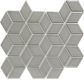 0,81m² -Mozaiek Paris Cubic Licht grijs 4,8x8,1