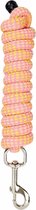 Weatherbeeta Paarden halster touw gestreept roze-oranje-geel 2 meter