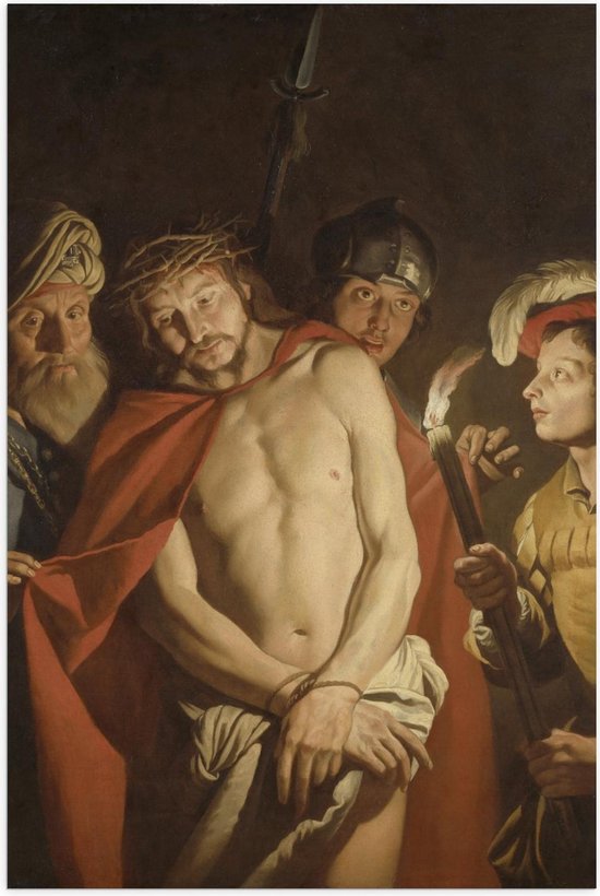 Poster – Oude meesters - Ecce Homo, Matthias Stom, 1630 - 1650 - 40x60cm Foto op Posterpapier