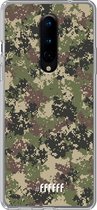 OnePlus 8 Hoesje Transparant TPU Case - Digital Camouflage #ffffff