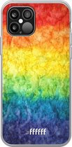 iPhone 12 Pro Max Hoesje Transparant TPU Case - Rainbow Veins #ffffff