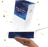 LocoMix - Kerstkaarten met enveloppen - Boom kaart - Confetti - Oud en Nieuw - Winter Night