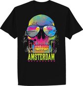 T-shirts adults - Skull neon - Black - XL