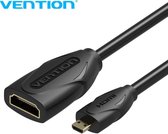 Vention Micro HDMI naar HDMI Verlengkabel - Micro HDMI Kabel naar HDMI - 1 Meter