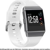 Siliconen bandje - Fitbit Ionic - Wit/White - Large