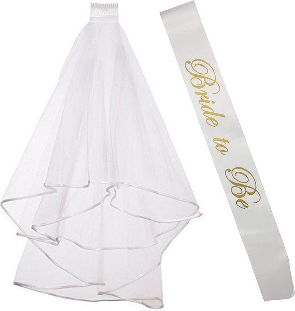 Vrijgezellenfeest vrouw set - Bride to be set - Bachelorette party - Sjerp - Bruid - Sluier - Versiering - Decoratie