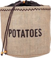 Jute Aardappel Bewaarzak Aardappelzak Natuurlijk Materiaal Uniek Met Trekkoord