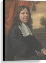 Canvas  - Oude meesters - Zelfportret, Jan Havicksz. Steen, ca. 1670 - 40x60cm Foto op Canvas Schilderij (Wanddecoratie op Canvas)