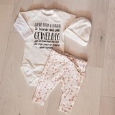 Baby cadeau geboorte meisje roze set met tekst kledingset Bodysuit en muts |Kraamkado | Gift Set | rompertje Lieve Papa en mama ik ben heel blij dat jullie mijn gaan worden aanstaa