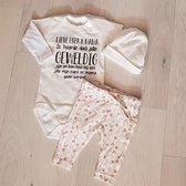 Baby cadeau geboorte meisje roze set met tekst kledingset Bodysuit en muts |Kraamkado | Gift Set | rompertje Lieve Papa en mama ik ben heel blij dat jullie mijn gaan worden aanstaande aankondiging bekendmaking zwangerschap mm