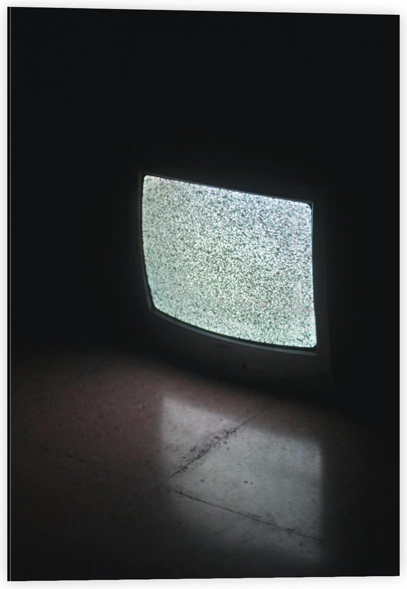 Dibond - Televisie zonder Beeld  - 40x60cm Foto op Aluminium (Met Ophangsysteem)