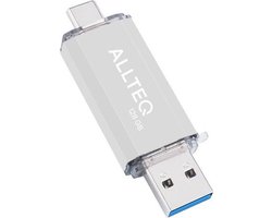 Allteq ALTQ-UC-128S, 128 Go, USB Type-A / USB Type-C, 3.2 Gen 1 (3.1 Gen 1), 120 Mo/s, 9,2 g, Argent