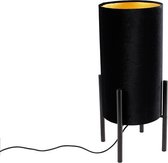 QAZQA rich - Moderne Tafellamp met kap - 1 lichts - H 485 mm - Goud/messing - Woonkamer | Slaapkamer | Keuken