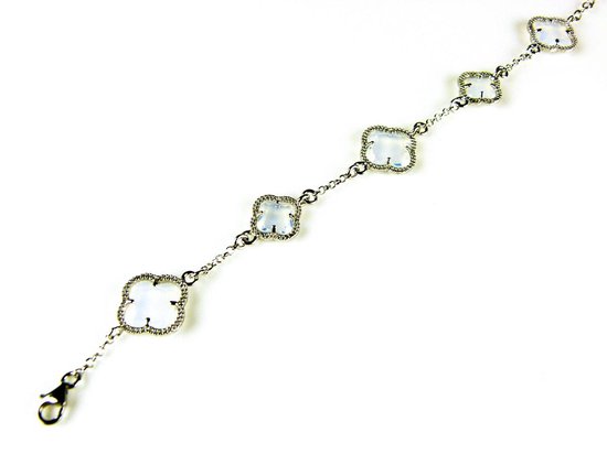 model 5 fiori armband in zilver opaal