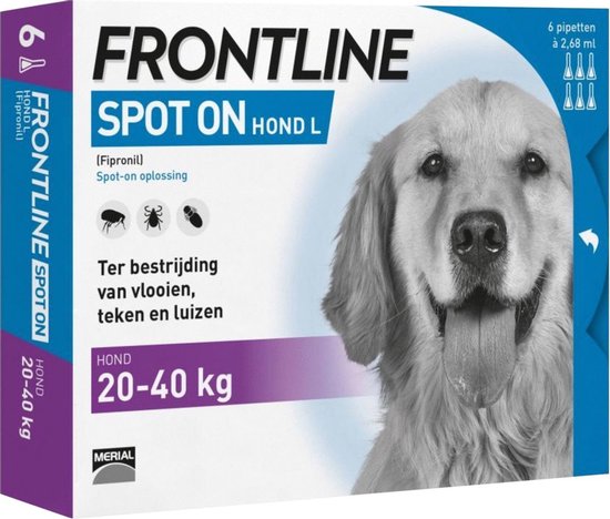 Spot-On L Anti vlooienmiddel - Hond - 6 pipetten | bol.com