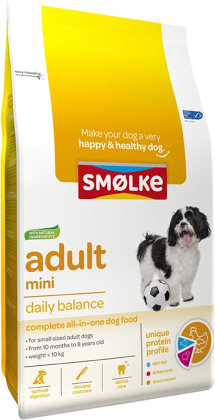 bevolking aankunnen tv station Smolke Adult Mini - Hondenvoer - 3 kg | bol.com