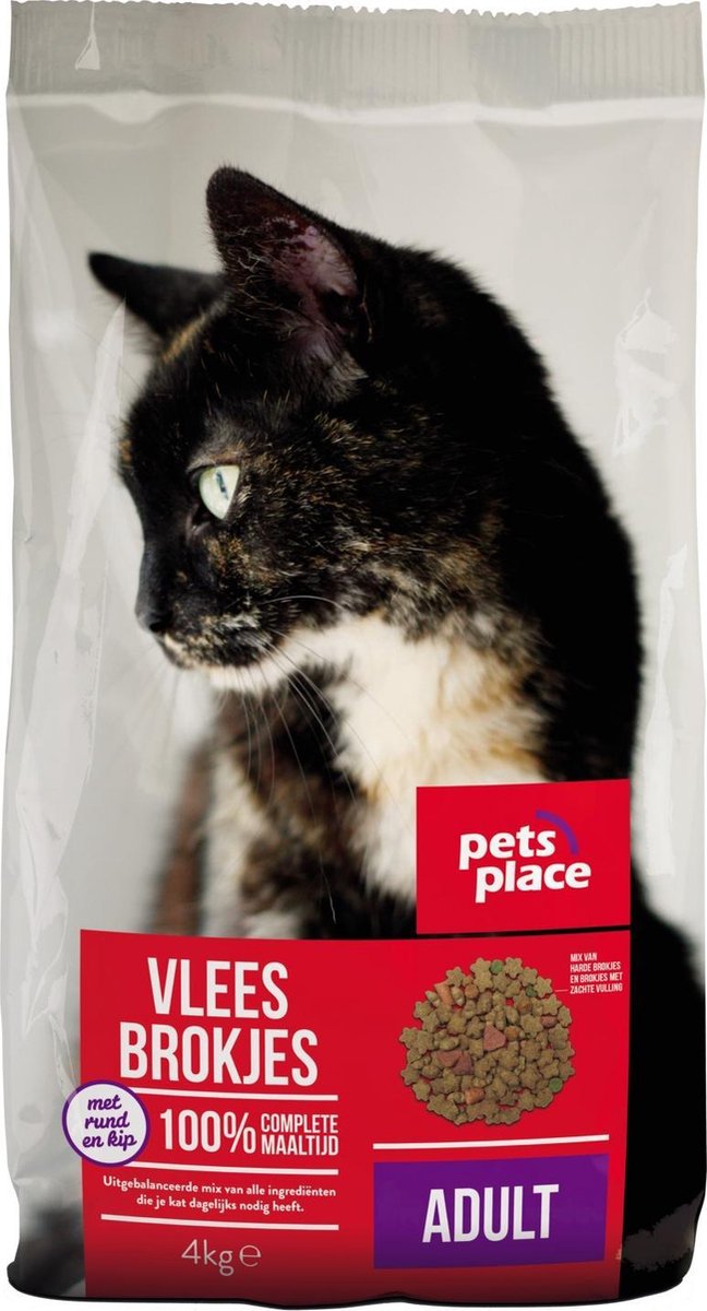 Pets Place Kat Adult - Kattenvoer - Vlees - 4 kg | bol.com