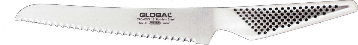 Global G-261 2-Delige Messenset  Koksmes 20 cm G-2 / Broodmes 16 cm GS-61 - Global