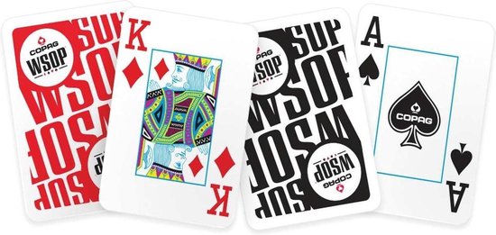 Thumbnail van een extra afbeelding van het spel Copag - WSOP - World series of poker -  plastic pokerkaarten - dubbel deck - jumbo index - official deck