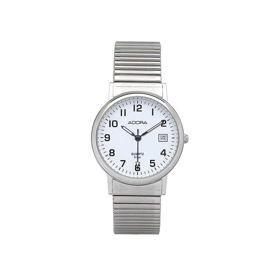 fenomeen datum gemeenschap Adora zilverkleurige uniseks horloge met datum AB6143 | bol.com