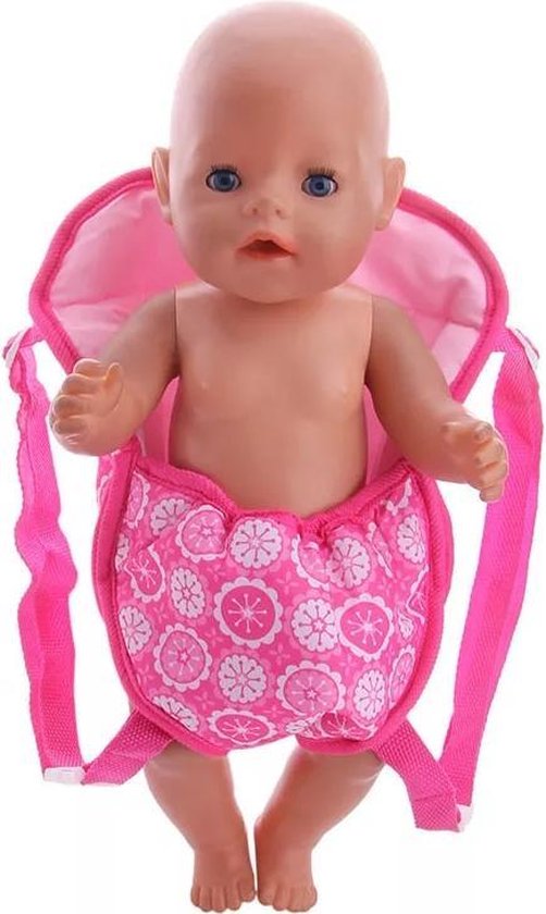Poppen accessories - Draagzak voor babypoppen - Geschikt voor Baby Roze | bol.com