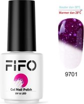 FIFO Nails, Thermo Gel Polish - Glitter - Kristal - Thermo Gellak - Temperatuurgevoelige nagellak - Thermische nagellak - Temperatuur veranderende - Kleur veranderende #9701 ( Paar