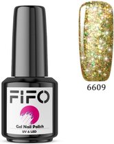 FIFO Nails, Elite Platinum Thermo Gel Polish - Metallic - Thermo Gellak - Temperatuurgevoelige nagellak - Thermische nagellak - Temperatuur veranderende - Kleur veranderende - XL - #09 ( Goud