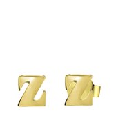 Goldplated oorbellen letter - Z