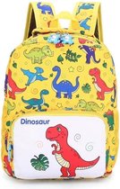 Dinosaurus rugtas - dino - rugzak voor jongens en meisjes - geel - 30 x 25 x 10 cm - basisschool