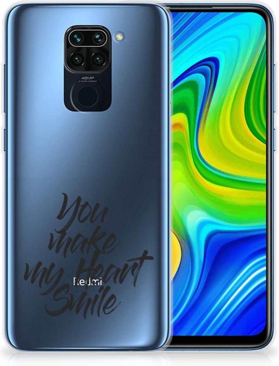 Xiaomi Redmi Note9 Siliconen hoesje met naam Heart Smile