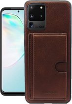 FONU Backcase Hoesje Met Kaarthouder Samsung Galaxy S20 Ultra - Bruin
