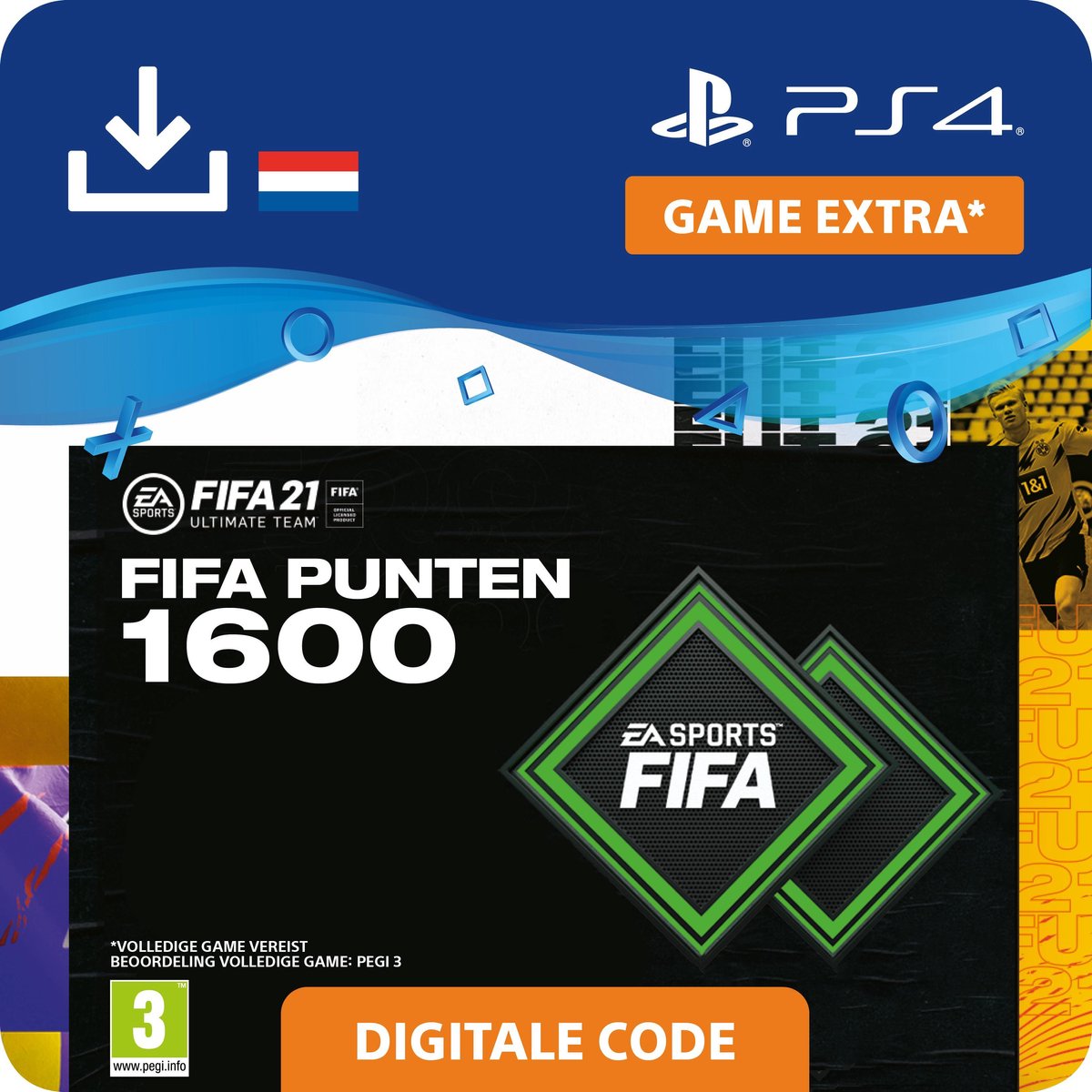 1.600 FUT Punten - FIFA 21 Ultimate Team - In-Game tegoed PS4/PS5 Download - NL