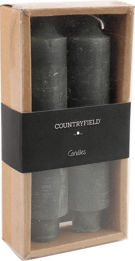 Set de 2 bougies Countryfield 15,5 cm | Gris