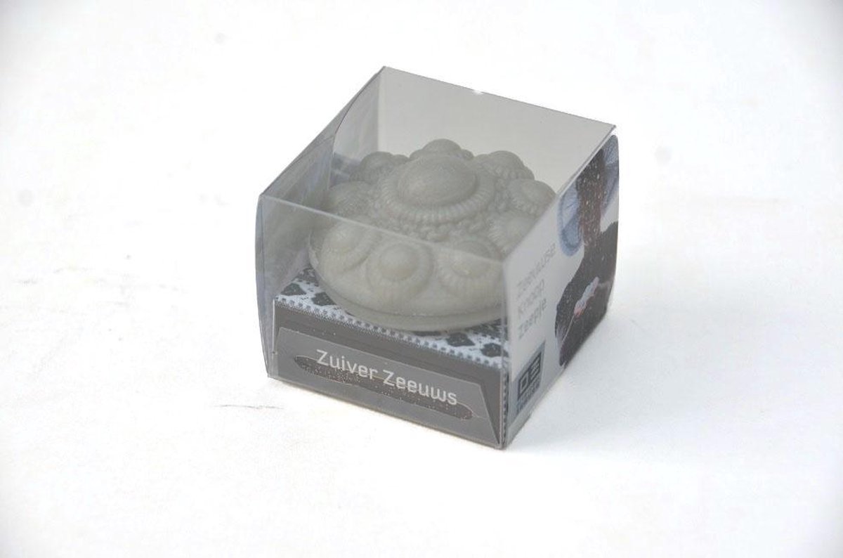 Zeeuwse knop - zeepje - zilvergrijs - in geschenkverpakking