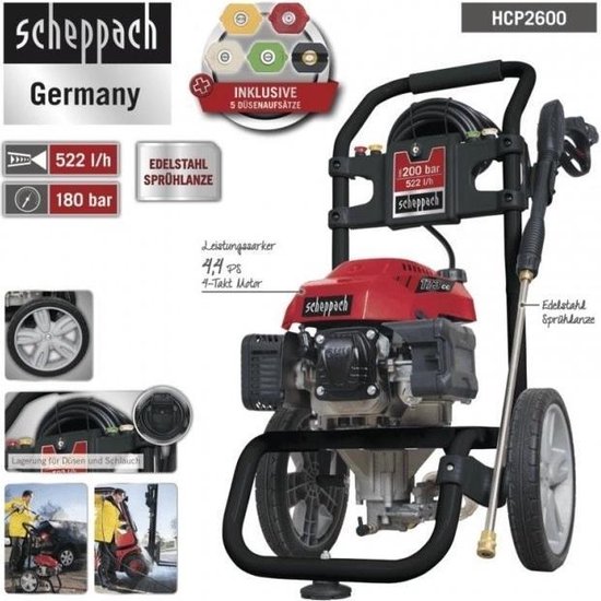 Scheppach HCP2600 - Hogedrukreiniger - 4-takt - 200bar