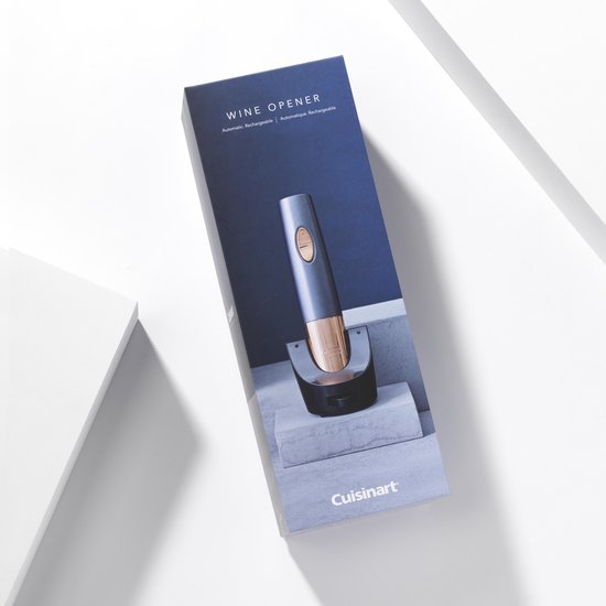 Cuisinart - Elektrische kurkentrekker - Oplaadbare wijnopener - Flessenopener - Zwart