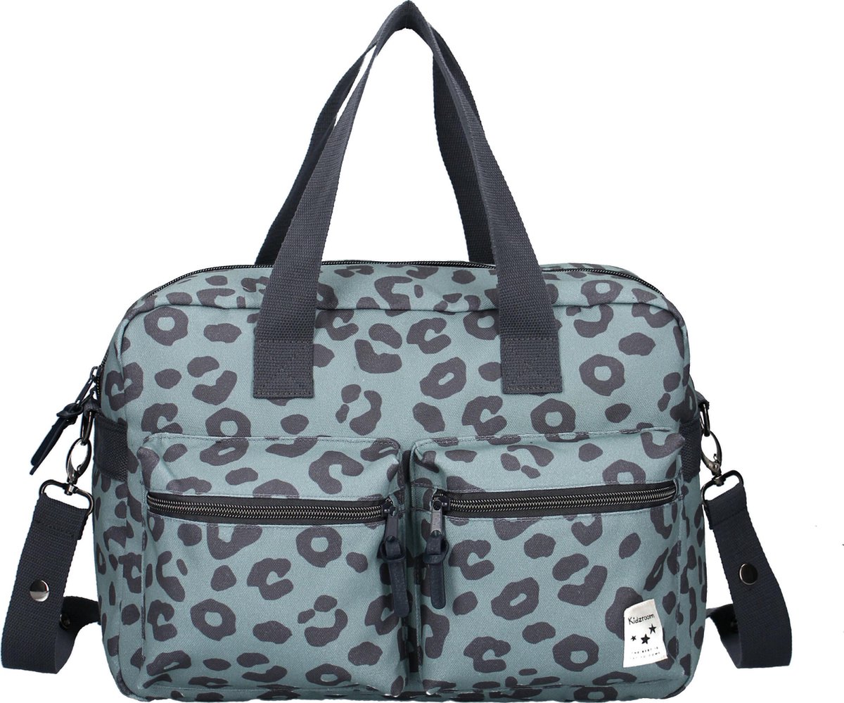 Kidzroom One Thing at a Time - Luiertas - Blauw - Ophanglussen kinderwagen - Verschoonmatje - Verstelbare schouderband