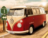 Volkswagen Busje - Poster 50 x 40 cm